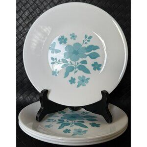 Corelle The Pioneer Woman Evie Set of 4 Bread Plates  Teal Butterfly And Flowers